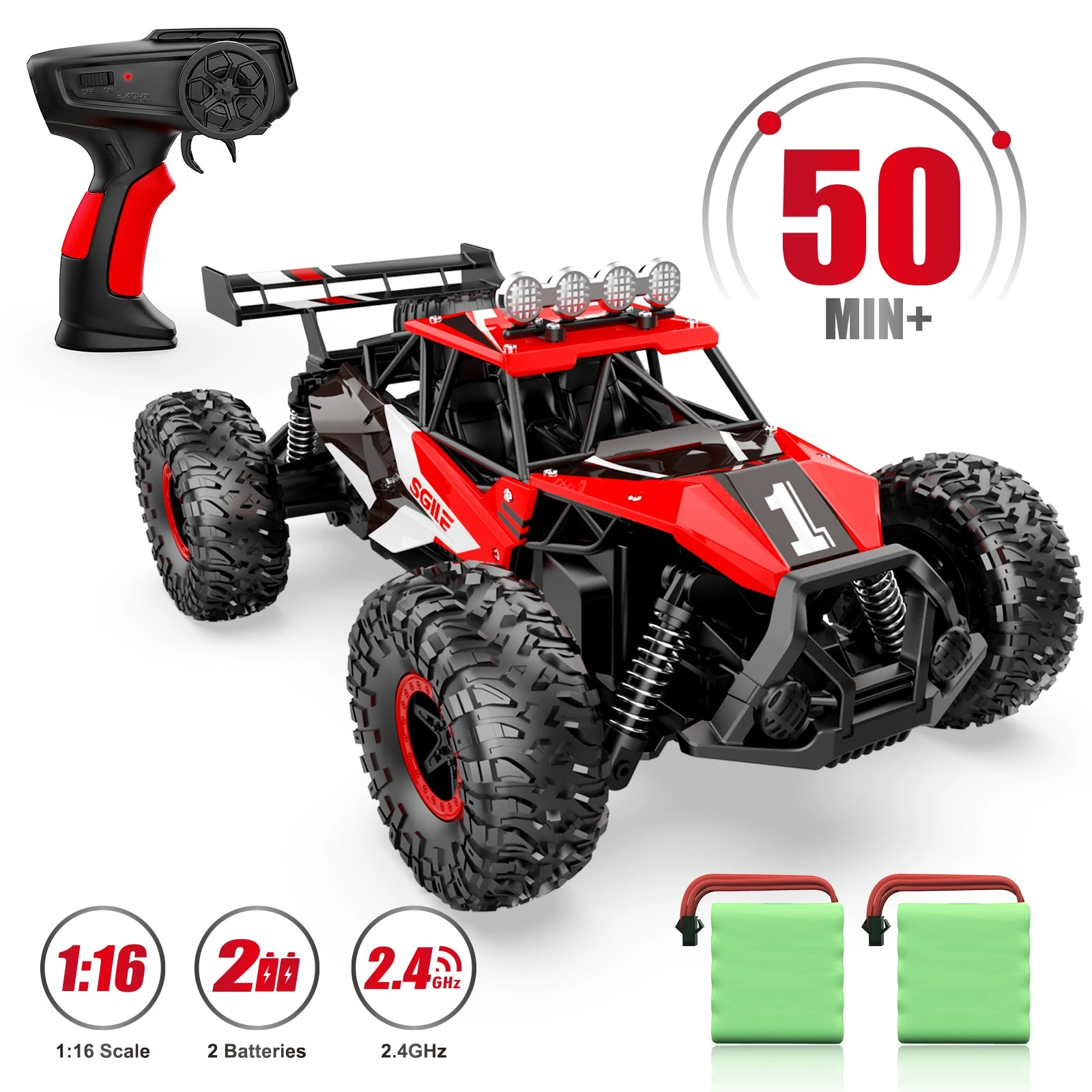 SGILE 1/16 Scale RC Car – Unleash the Speed & Thrill!